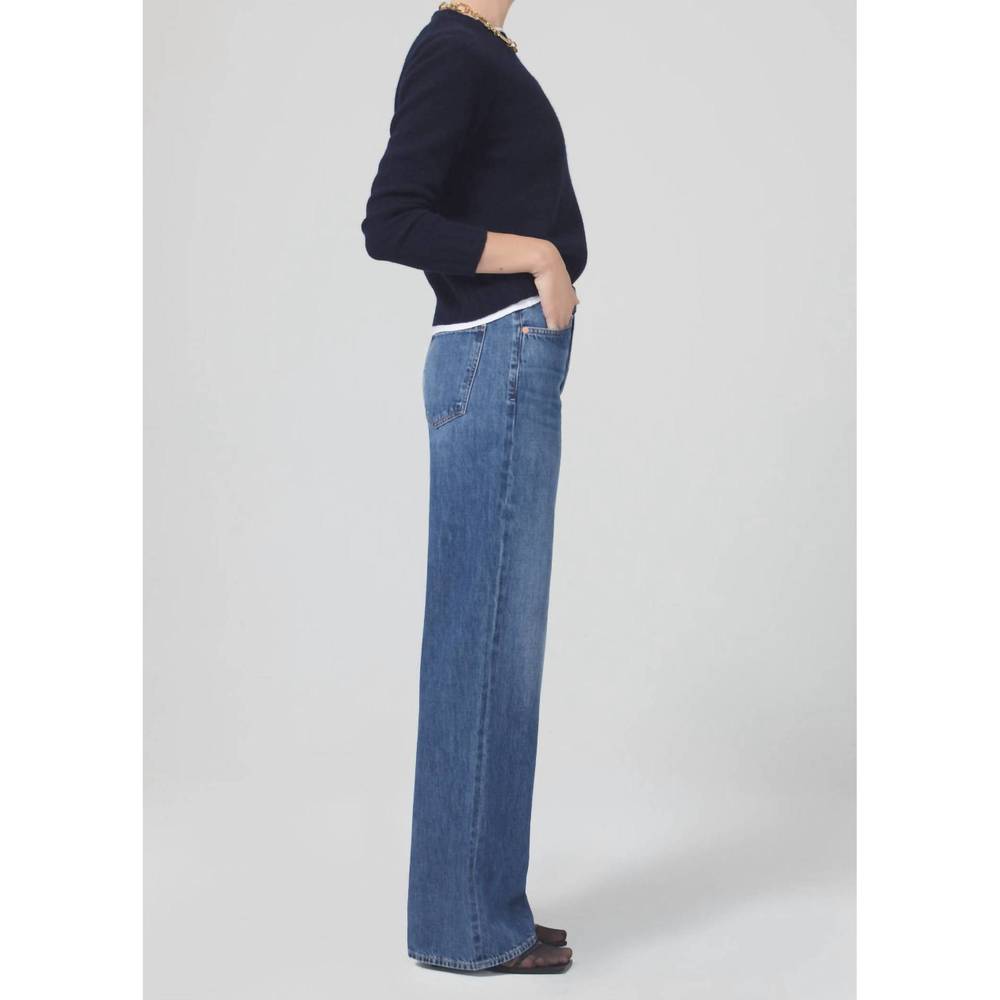 NEW CITIZENS OF HUMANITY annina high rise wide leg 30" trouser in pinnacle - Picture 3 of 4